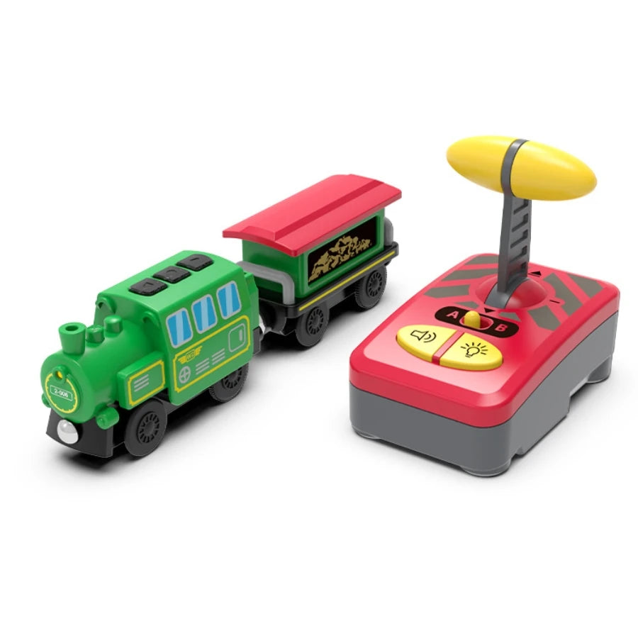 Magnetic Slot Diecast Car RC Electric Train Track Sets Fit for All Wood Railway Track Accessories Christmas Gift for Children