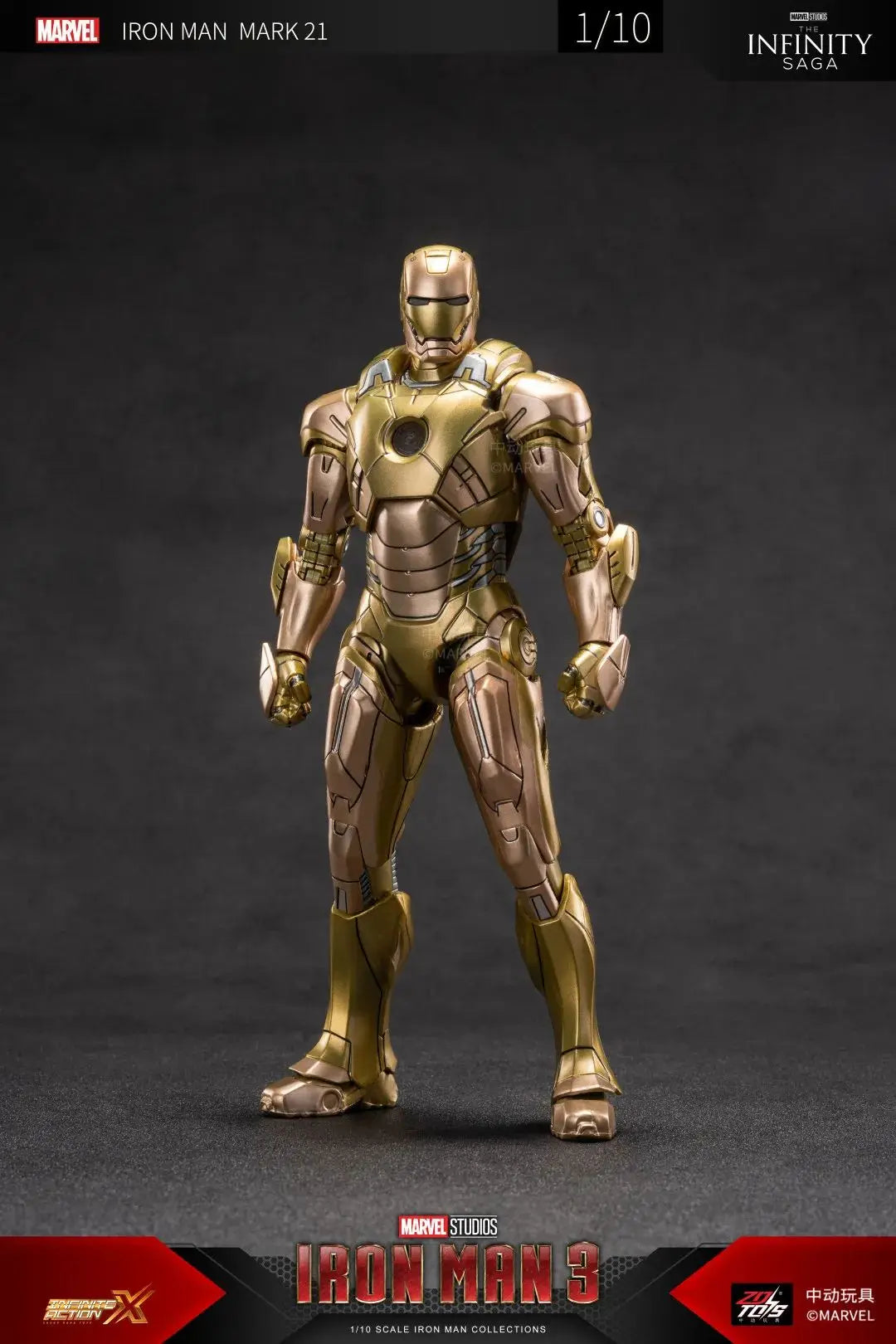 ZD Toys 1/10 Iron Man Figurines MK30 Iron Patriot Blacklash Figures MK33 MK39 MK17 MK21Action Movie Model Adult Collect Gift