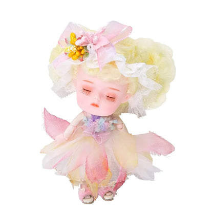 ICY DBS 1/8 BJD Dream Fairy Dudu Doll with Mechanical Makeup Clothing and Shoes—16 cm SD Anime Style