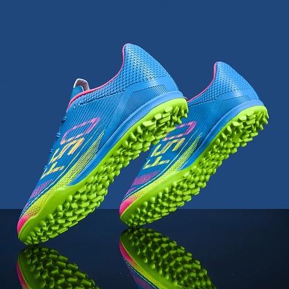 Basic Daily TF Soccer Boots Breath PU Fabric Bendable Rubber Sole Anti-slip Wear-resistant Amateur Turf Practice Boots