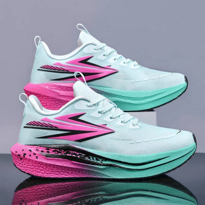 Men's Running Shoes Jogging Cushioning Mesh Outdoor Couple Trainer Race Breathable Sneakers Non-Slip Carbon Board Off-road Shoes