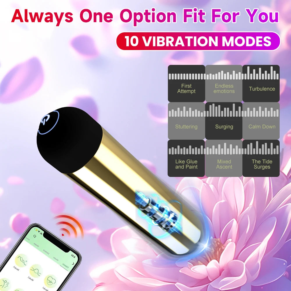 APP Remote Control Powerful Bullet Vibrator For Women Clitoral Stimulator Vaginal G Spot Dildo Masturbation For Adult Sex Toy