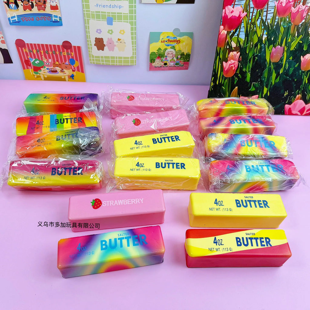12pcs/Full Case 13.5cm Butter Stick Slow Rising Squishy Toy, Wet Rebound Moist Soft Feel, Stress Relief Decompression Fidget