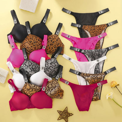 Victoria's Secret New Arrival Women Sexy Push Up Bra And Panty Set Lace Underwear Lingerie Sleepwear Pajamas Plus Size