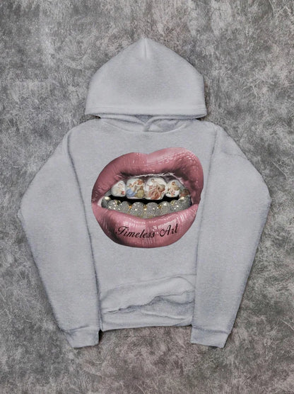 Pink Lip Graphic Hoodie