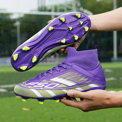 New Men Football Boots Non-Slip Boys Grass Cleats High-quality Match Soccer Shoes Hot-selling Sneakers Outdoor High-top Light