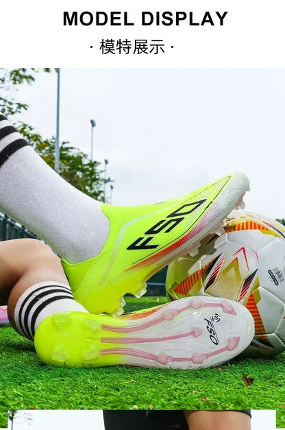 New Men Football Boots Sneakers High-quality Non-Slip Boys Cleats Hot-selling Soccer Shoes Grass Outdoor Match High-top Light