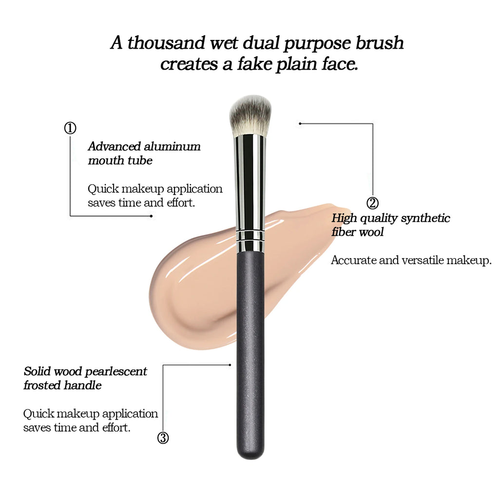 Concealer brush, dark circles, tear troughs, precision concealer brush, flat head concealer brush