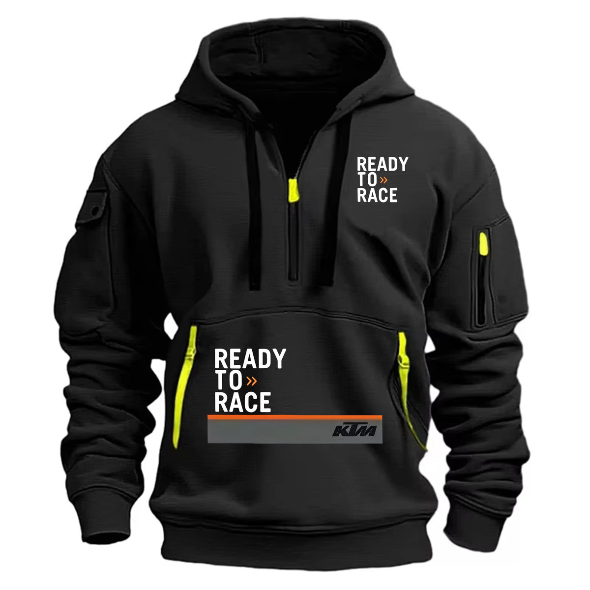 Men's Ready To Race Motorcycle Racing Hoodie KTM Style Motocross Hooded Sweatshirt Casual Streetwear Sports Pullover Jacket
