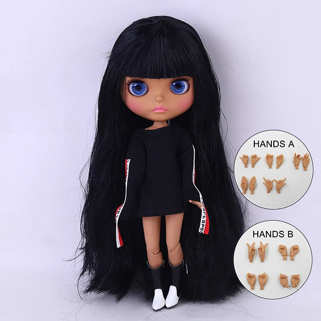 ICY DBS Blyth Doll BJD Joint Body dark Skin Set 1/6  30cm Girl  Gift Anime SD