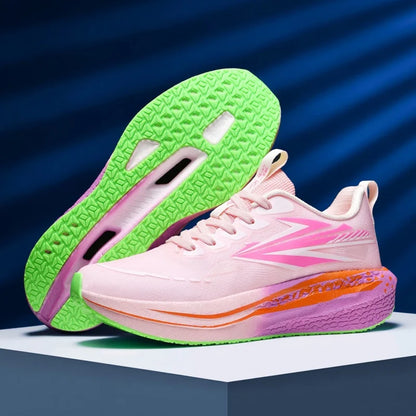 Men's Running Shoes Jogging Cushioning Mesh Outdoor Couple Trainer Race Breathable Sneakers Non-Slip Carbon Board Off-road Shoes