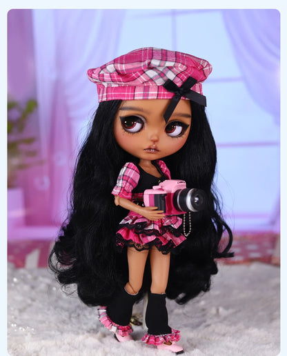 ICY DBS Blyth 1/6  Hand-Painted Doll Set Black Skin Girl Gift SD