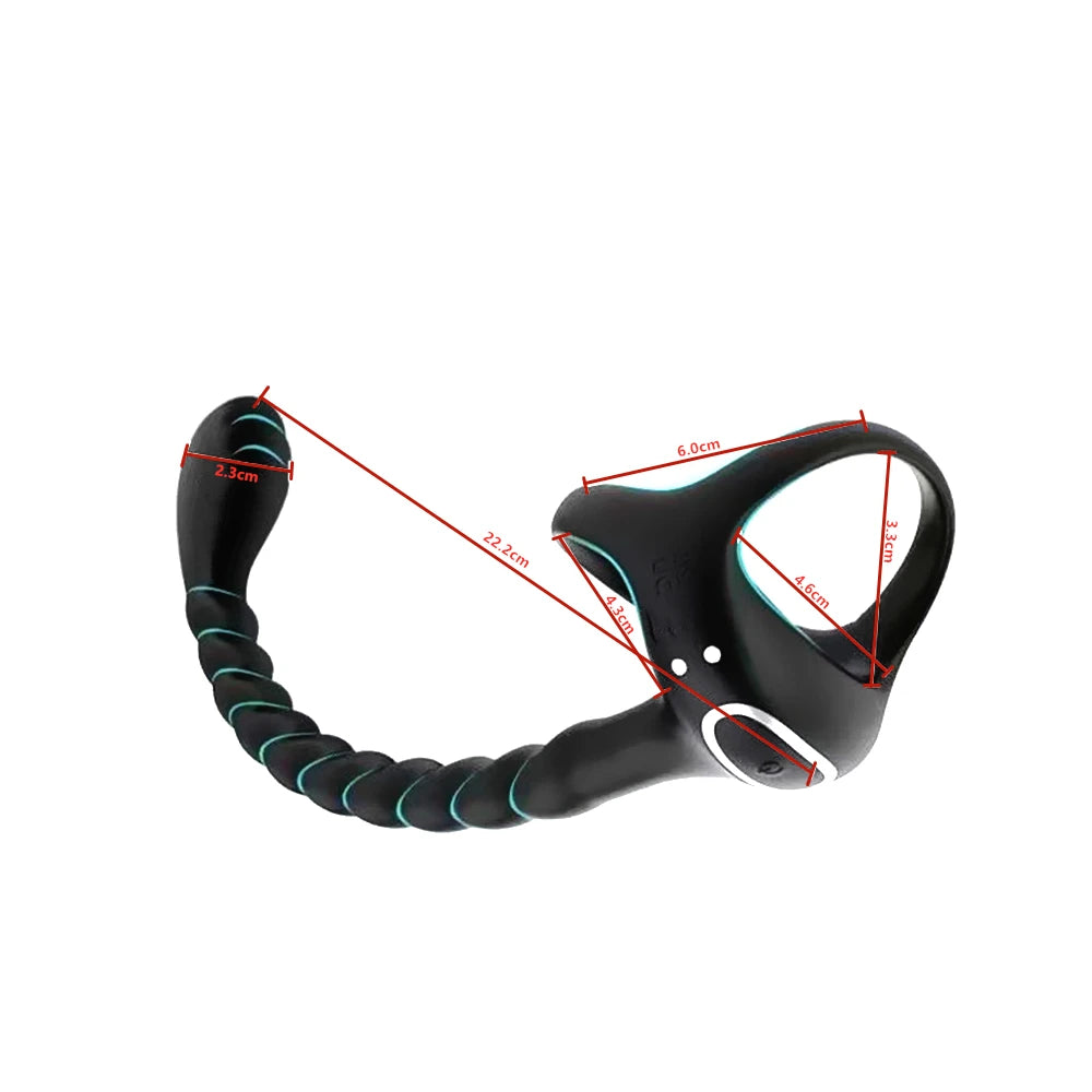 Prostate Massager Cock Ring Vibrators for Men Adult Sex Toy for Men Vibrating Cock Ring Stimulator Remote Control Anal Butt Plug