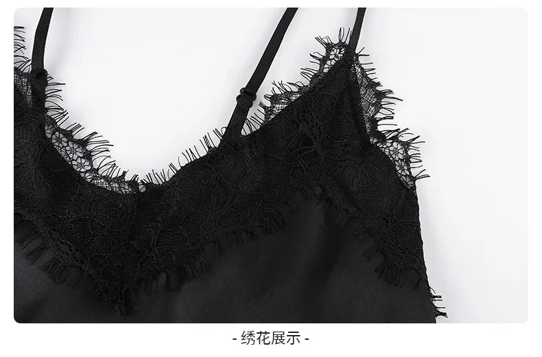 Women's Lace-Trim Sleepwear Set