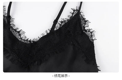 Women's Lace-Trim Sleepwear Set