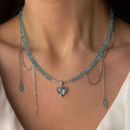 New Irregular Choker Vintage Tassels Zircon Heart Pendant Necklace For Women Female Geometric Baroque Transparent Crystal Chain