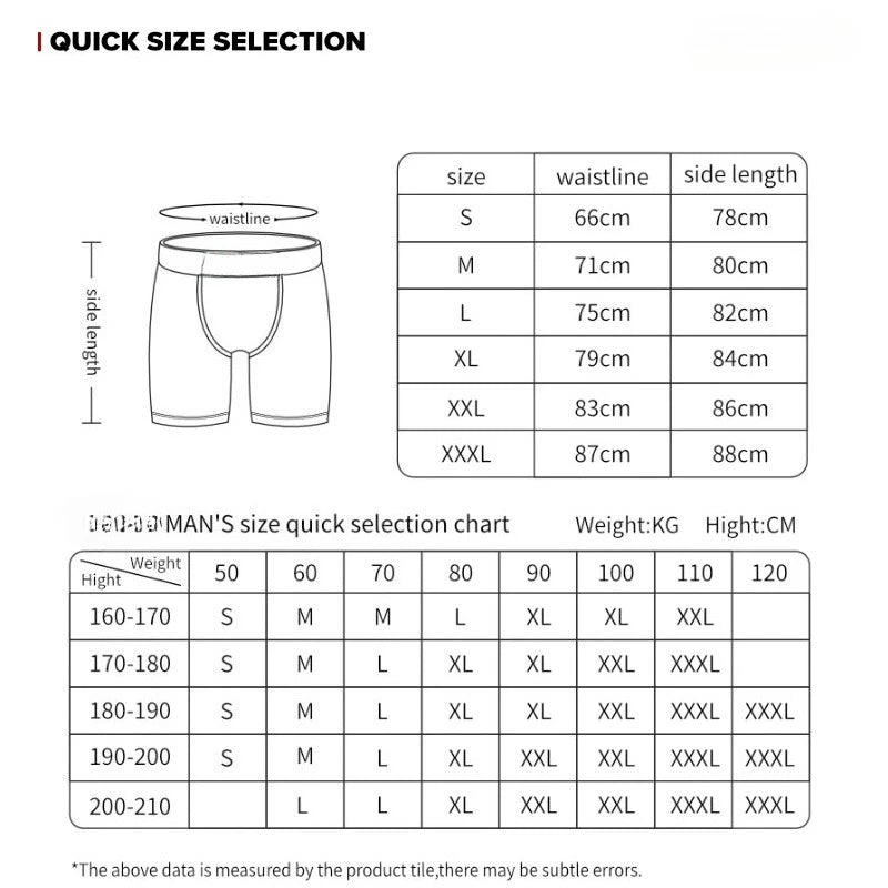 ETHIKA 6Pcs Men Underwear Boxers Breathable Mesh Man Swimming Underpants Plus Size Printed Mens Panties Sexy Men's Boxershorts