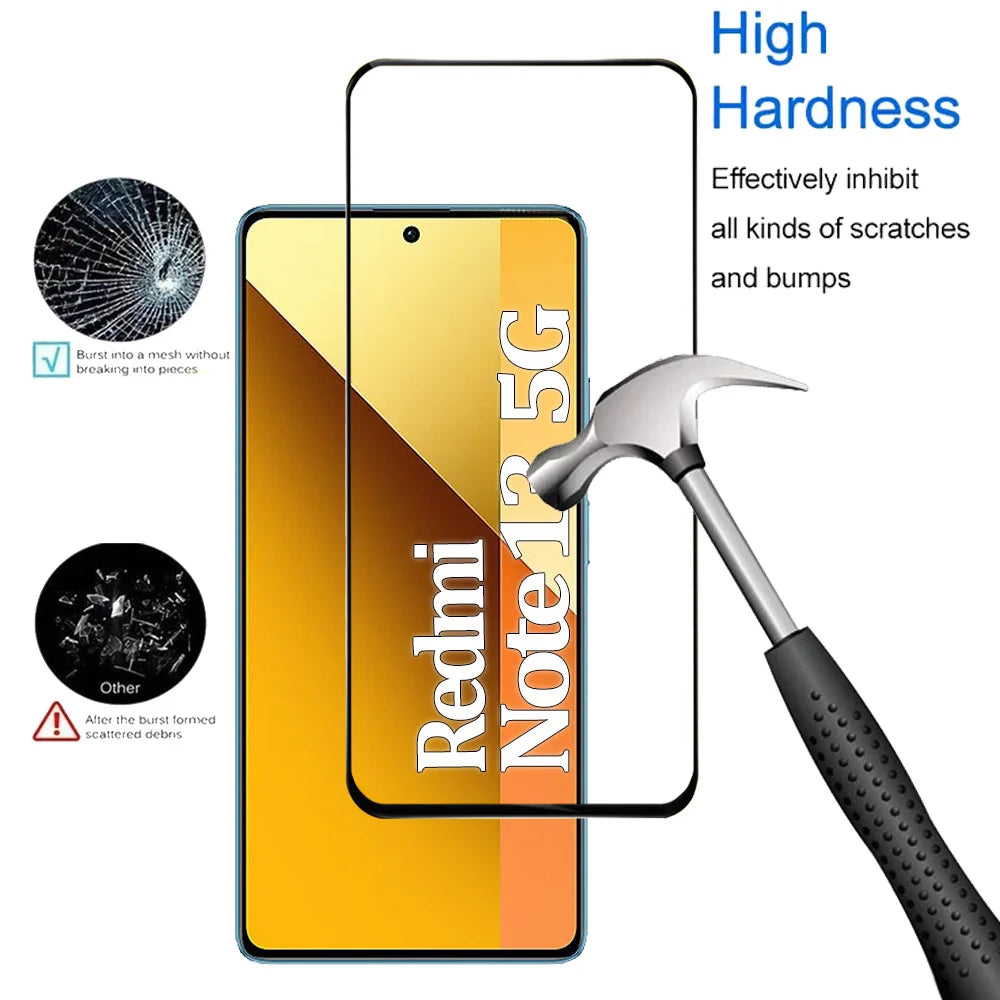 Protective Glass For Redmi Note 14 13 Pro 5G Screen Protectors Redmi Note13 12 11 10 Pro Tempered Glass & Lens Film Nota 12 Pro Plus Pelicula Cristal Templado For Redmi Note 14  Anti-Scratch Phone Front Film