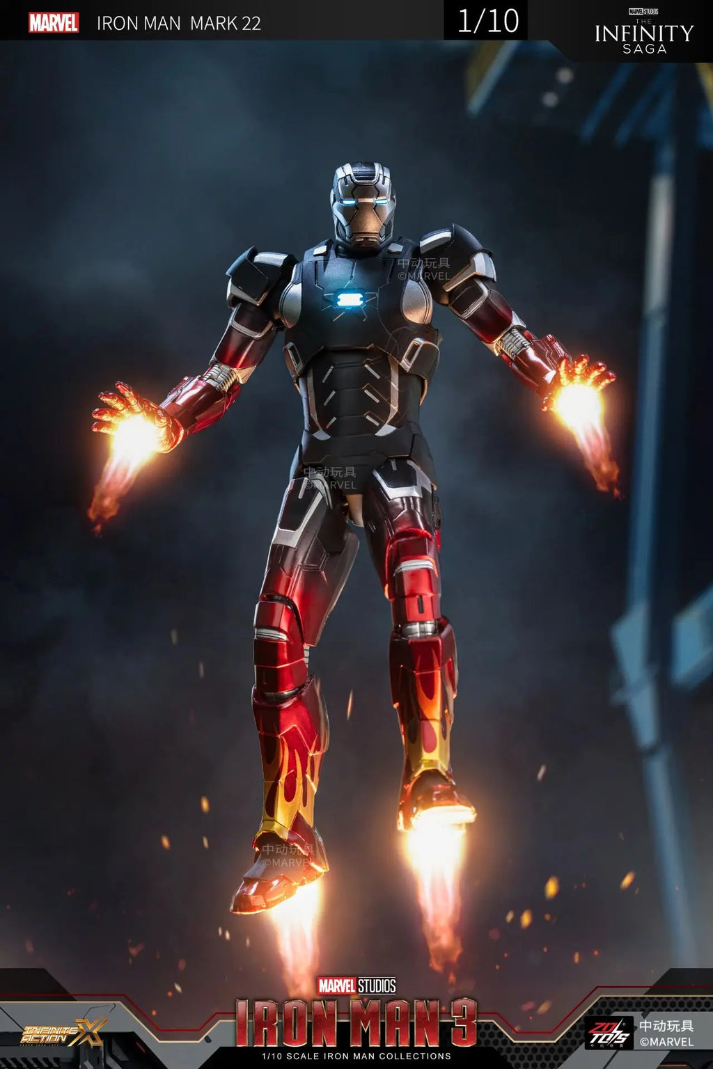 ZD Iron Man Figure Legends Iron Man Mk41 Mk47 Tank MK24 Iron Patriot 2.0 MK35 Red Snapper 1/10 Scale Iron Man Collections Gift