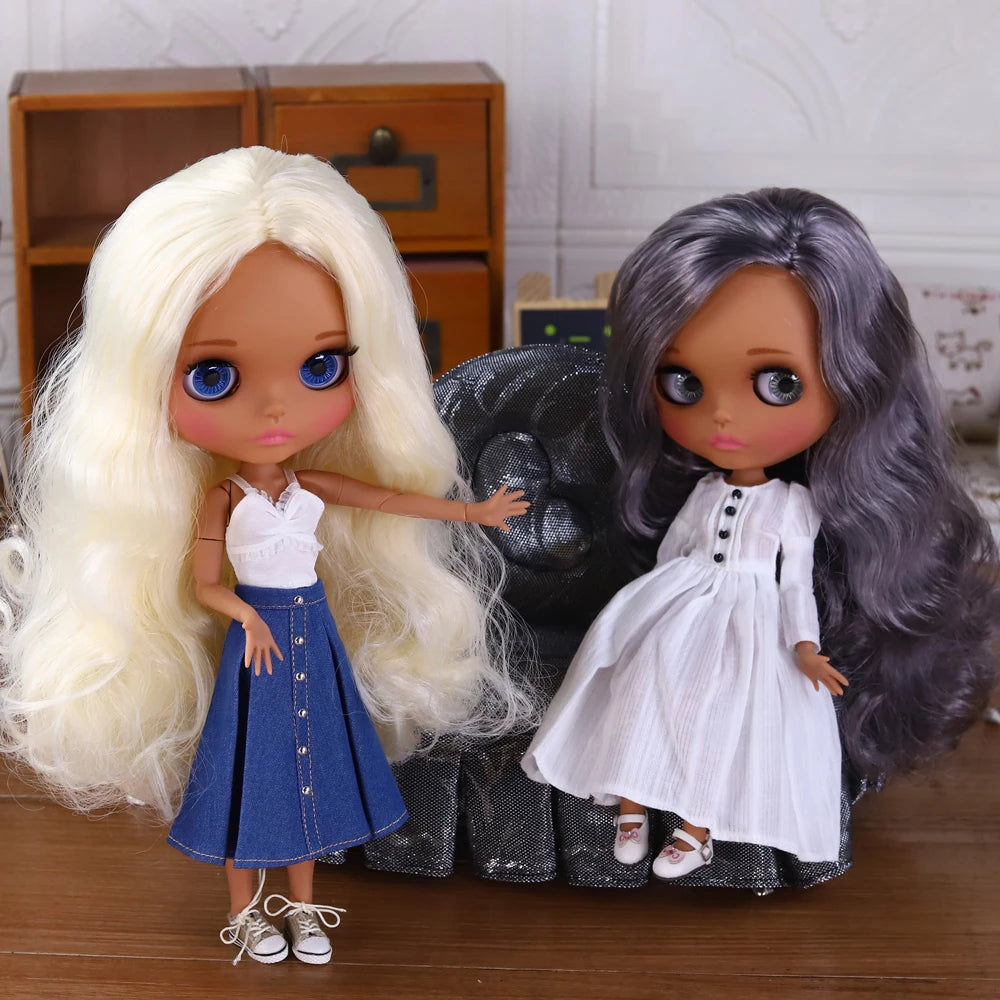 ICY DBS Blyth Doll BJD Joint Body dark Skin Set 1/6  30cm Girl  Gift Anime SD