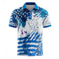 USA 250 Anniversary Men's Polo Short Sleeve Polo Shirts American US Flag Polo Shirts Casual Outfit Trendy Buttons Men Polo 2026
