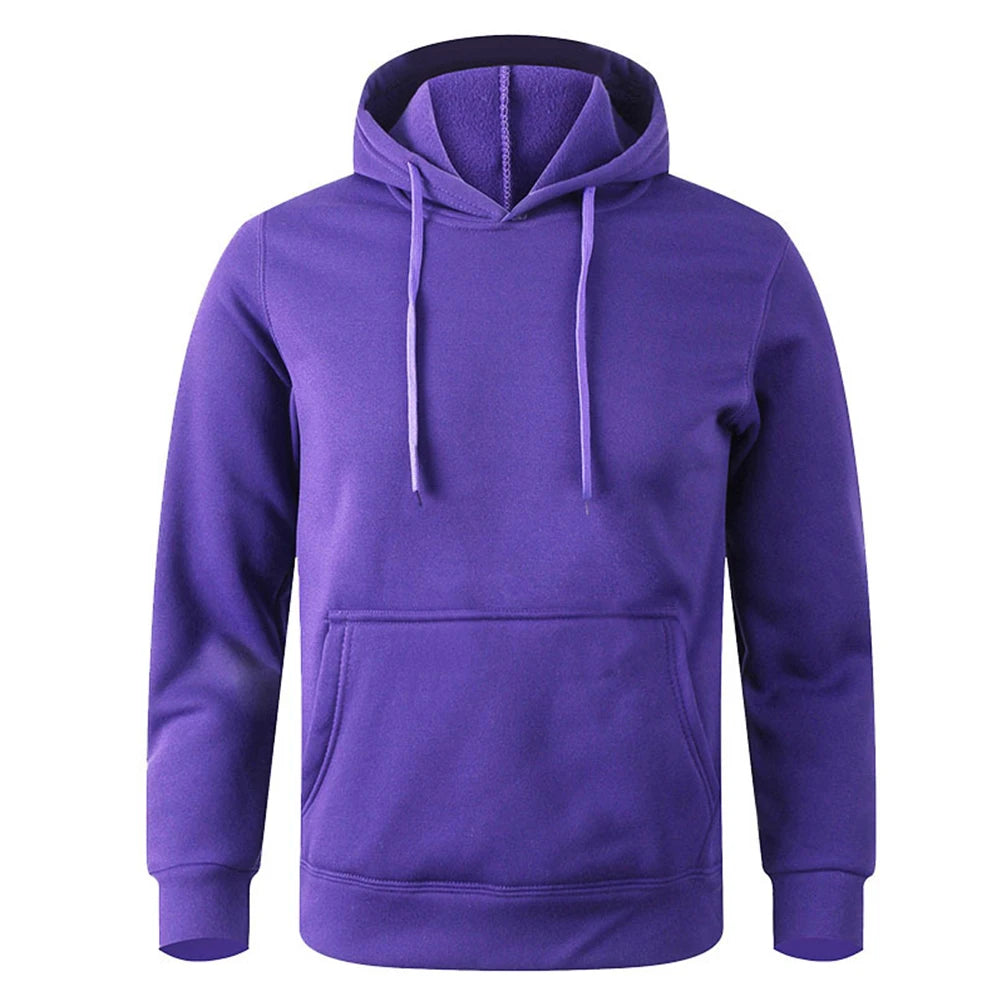 Men's Solid Pullover Hoodie