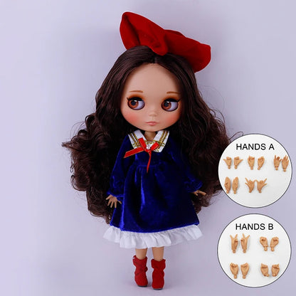 ICY DBS Blyth Doll BJD Joint Body tan Skin Matte Face New face Set Doll 1/6 30cm Gift Anime SD