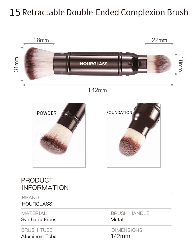 Retractable Double-Ended Complexion Brush