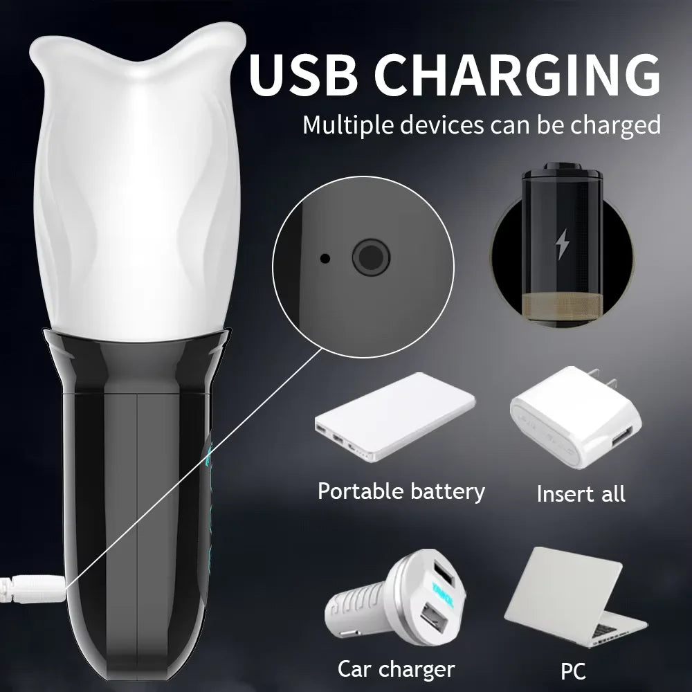 Automatic Male Masturbator Vibration Blowjob Sucking Machine Silicone Vagina Masturbation Cup Sex Toys Adult Goods for Men