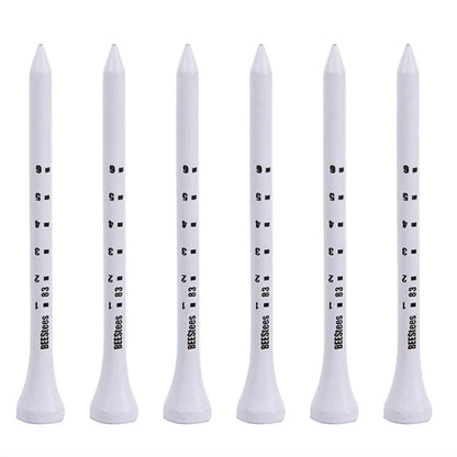 50pcs Golf Tees Durable Wooden Seats Stabilizes Ball On The Course to Maintain a Perfect Tee Level Improve Accuracy D7
