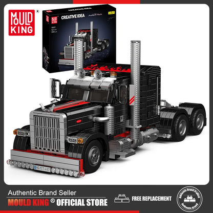 Mould King 10037 Technik American Truck Construction Kit - 1797 Pieces Truck Model Clamping Blocks for Adults