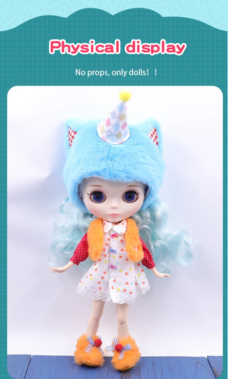 ICY DBS Blyth doll White Skin Glossy face Matte face Joint body with hand set A&B 1/6 bjd suitable diy makeup Special price