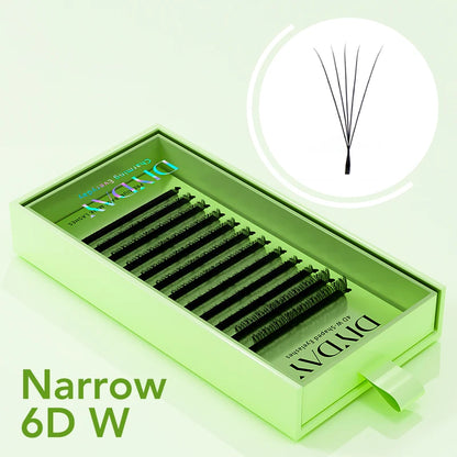 DIYDAY Narrow 3d 4d 5d Eyelash Extension V-Shaped Volume Fans W Shape Eyelashes BASF Natural Dense Faux Mink Lashes