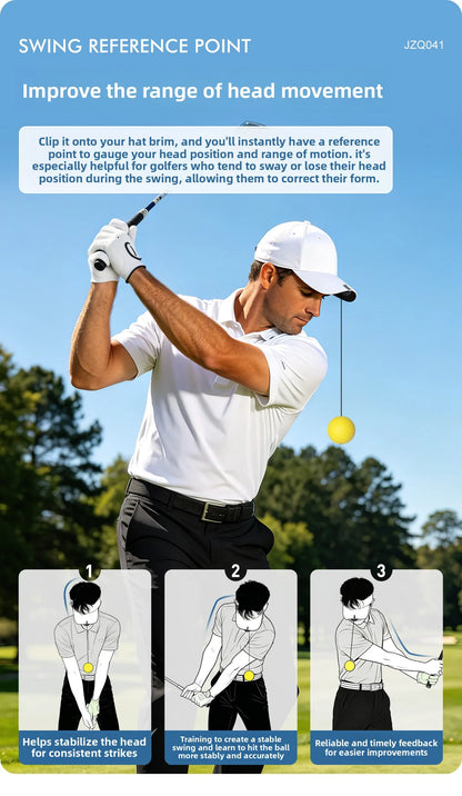 PGM Golf Head Training Ball Stability Improves Hitting Accuracy and Prevents Lateral Movement. Beginner's Trainer JZQ041
