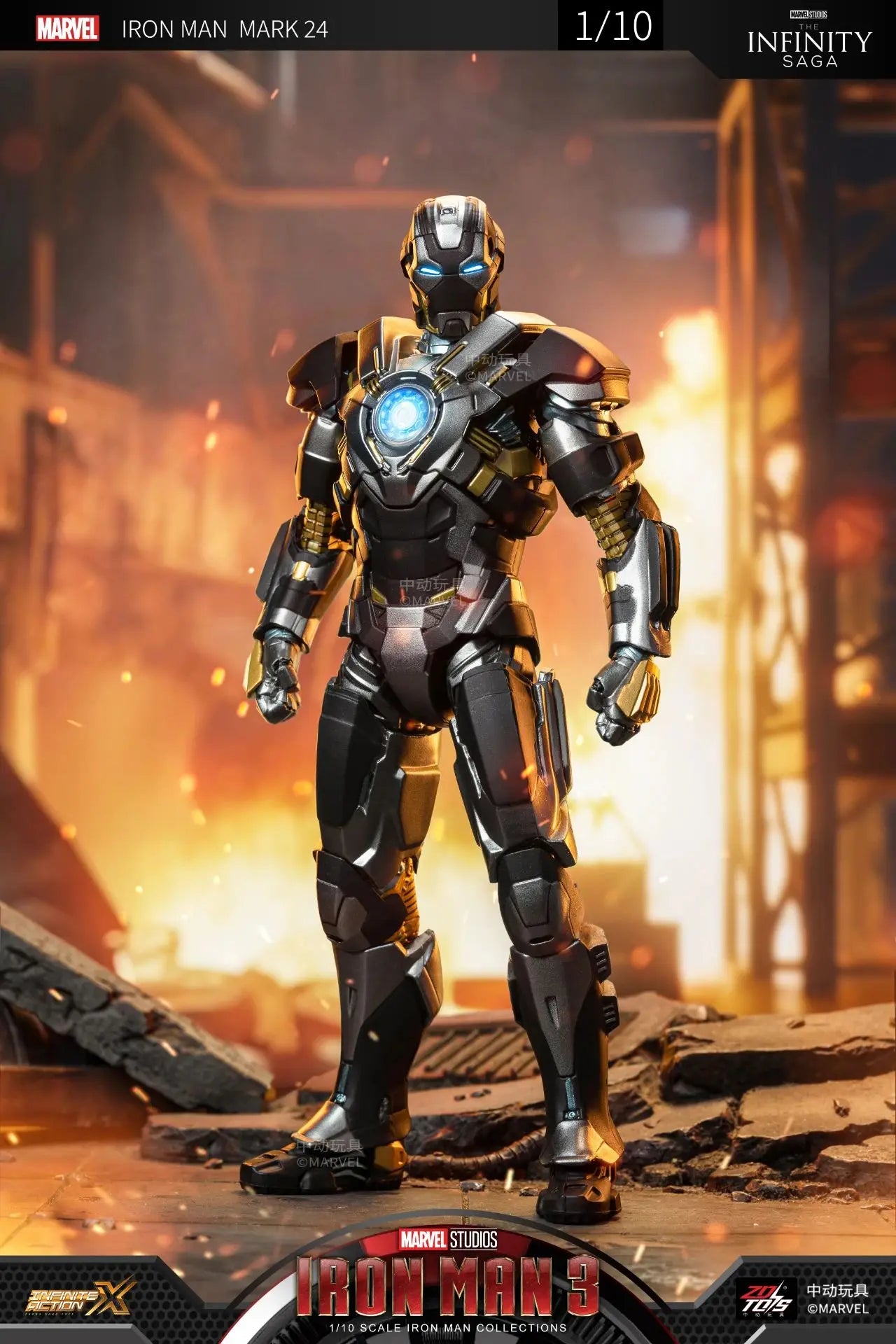 ZD Iron Man Figure Legends Iron Man Mk41 Mk47 Tank MK24 Iron Patriot 2.0 MK35 Red Snapper 1/10 Scale Iron Man Collections Gift