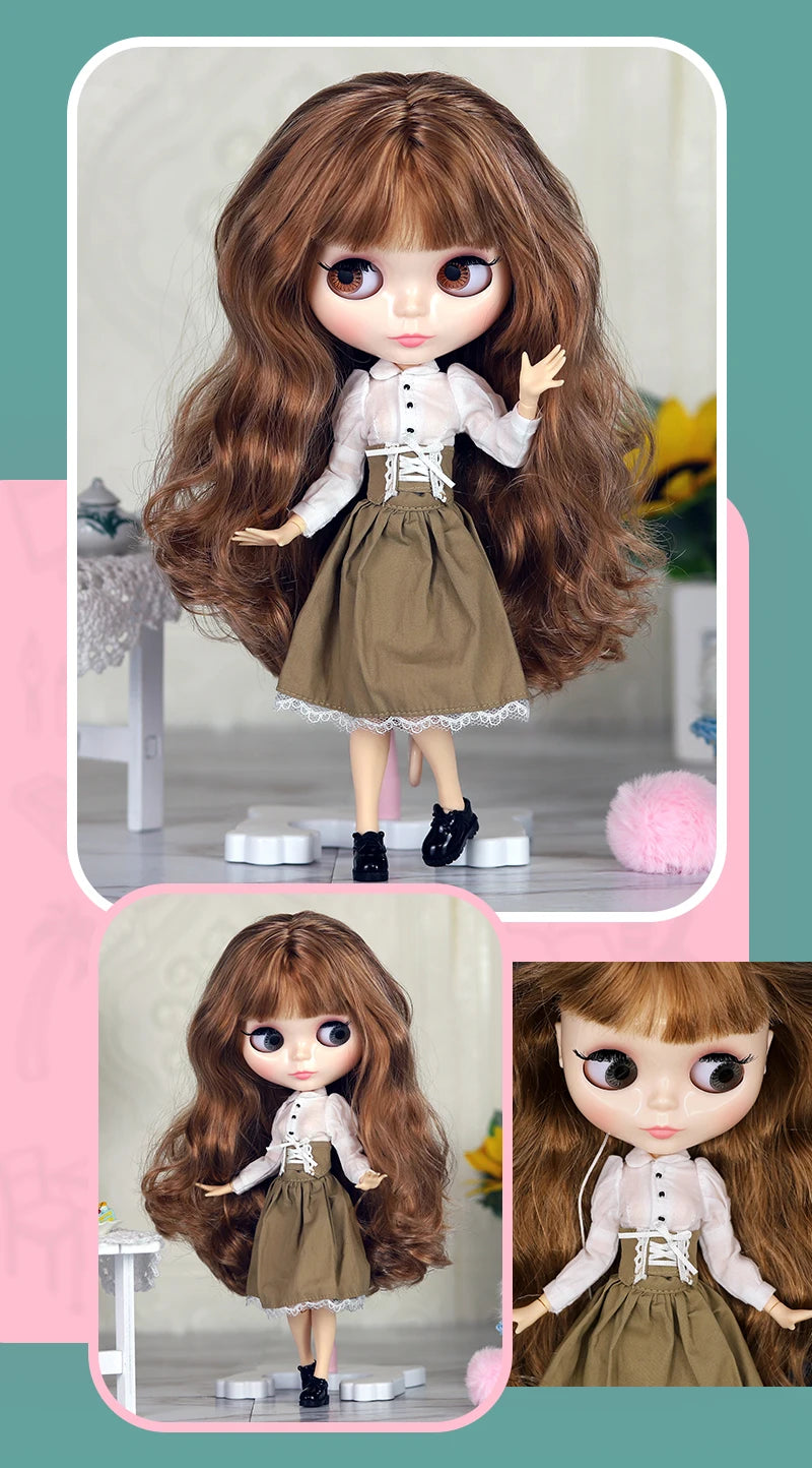 ICY DBS Blyth doll 1/6 Anime Doll joint body white Skin glossy face Special Combo with clothes, shoes and hands 30cm BJD TOY