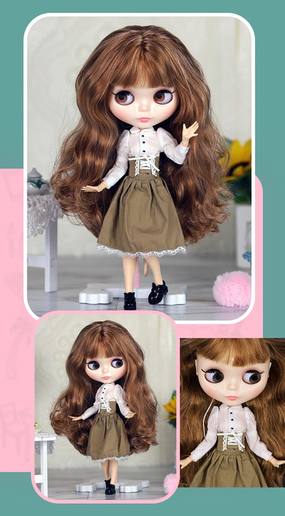ICY DBS Blyth doll 1/6 Anime Doll joint body white Skin glossy face Special Combo with clothes, shoes and hands 30cm BJD TOY