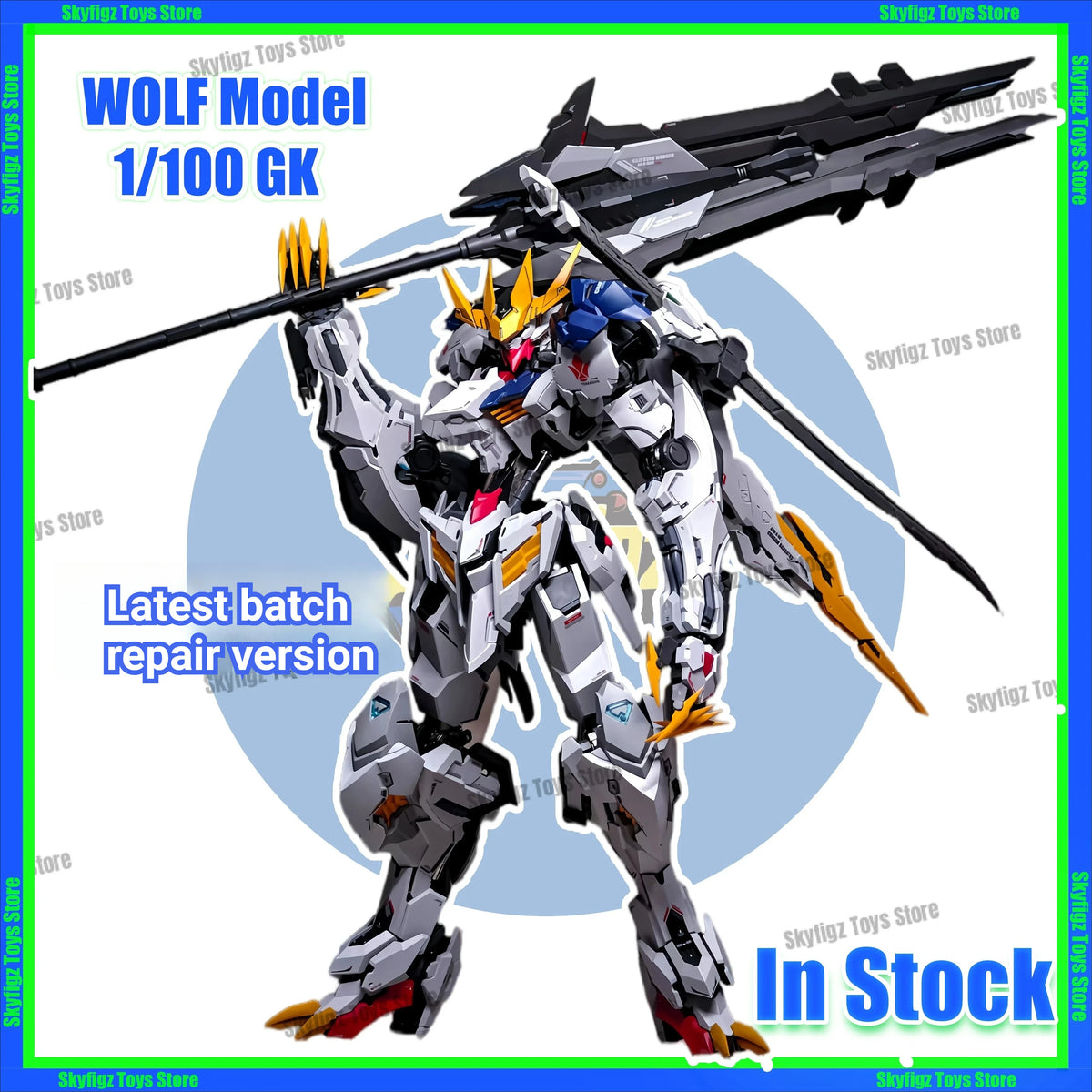 In Stock WOLF Second Batch of Repaired Version Model 1/100 MG Barbatos Wolf King GK Assembled Model Kit Movable Doll Robot