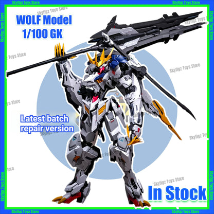 In Stock WOLF Second Batch of Repaired Version Model 1/100 MG Barbatos Wolf King GK Assembled Model Kit Movable Doll Robot