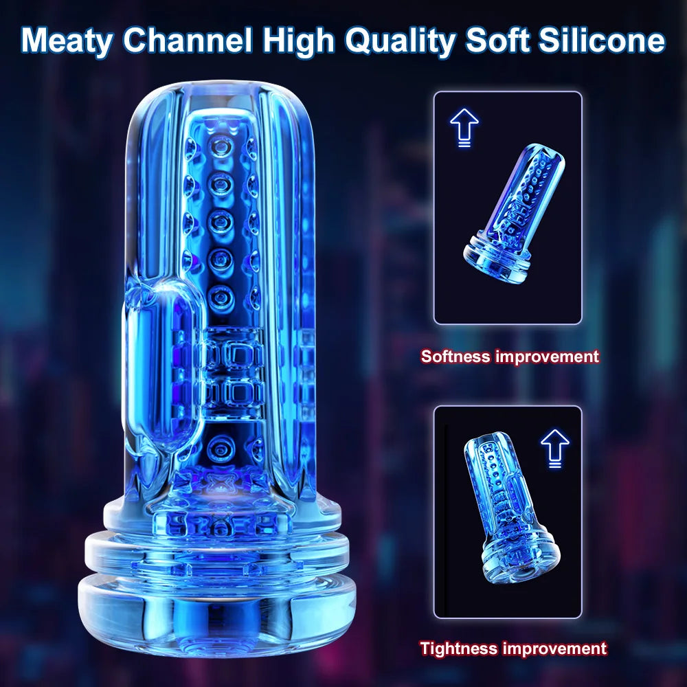 Vacuum Male Electric Masturbator Cup  Penis Machine Silicone Real Vaginal Multiple Modes Strong Vibration Adult Toys for Men