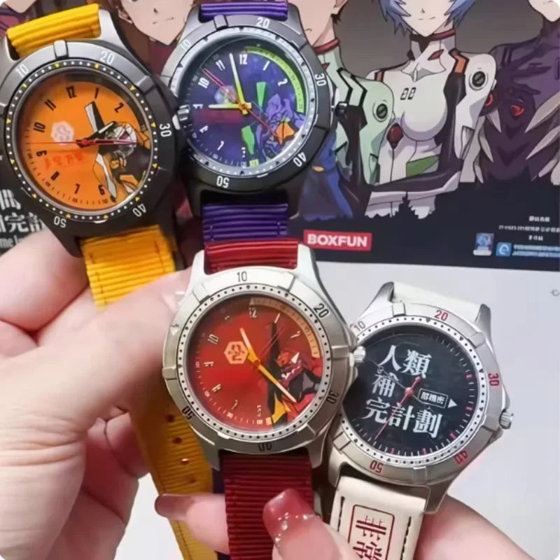Original BANDAI NEON GENESIS EVANGELION Time Completion Plan Series Watch Blind Box Anime Character Model Toys Gifts