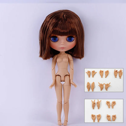 ICY DBS Blyth Doll BJD Joint Body tan Skin Matte Face New face Set Doll 1/6 30cm Gift Anime SD