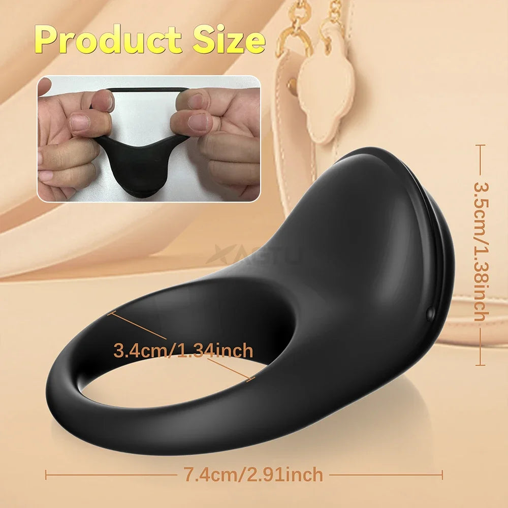 Vibrating Cock Ring Penis Ring for Men Ejaculation Delay Penis Glans Vibrator Clit Stimulator Adult Goods Sex Toy for Couples