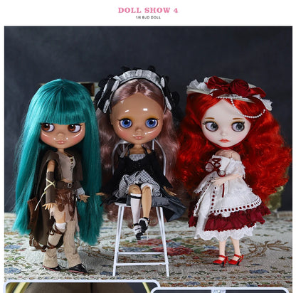 ICY DBS Blyth Doll Joint Body 30CM BJD Toy White Shiny Face and frosted Face with Extra Hands AB and Panel 1/6 DIY Fashion Doll