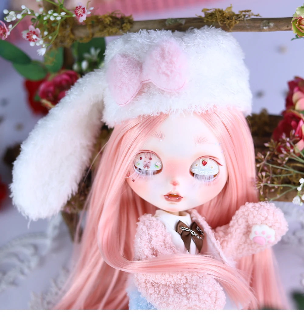ICY DBS Blyth Plush Costume Girl BJD Animation Toys Cute Rabbit Set Girl Gift
