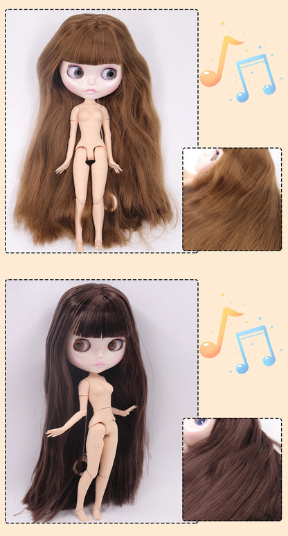 ICY DBS Blyth Doll Carved Lips Face White Skin Joint Body 1/6 BJD Special Price OB24 Toy Gift
