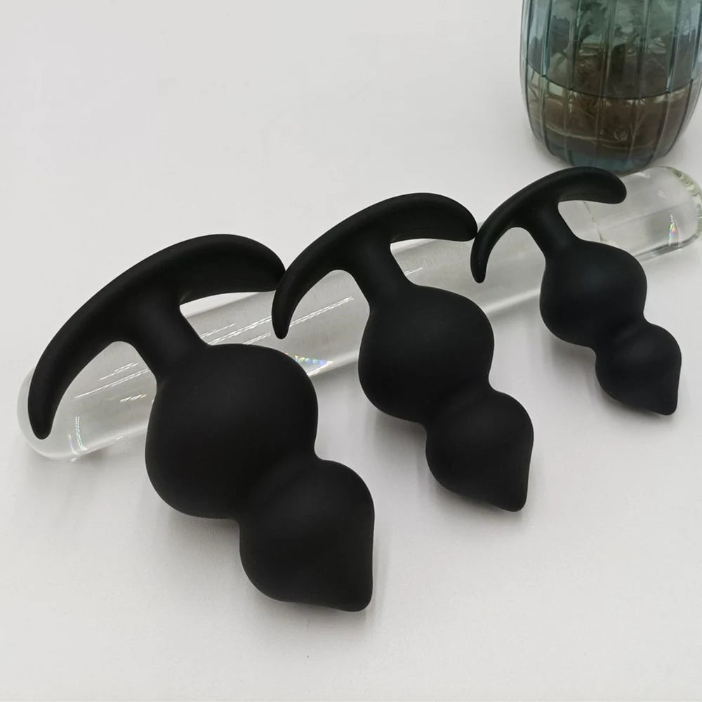 Wearable Anal Plugs With Steel Anal Beads Vaginal Balls Anal Stimulation Pull Bead Dildo Buttplug Adult Sex Toy 18+