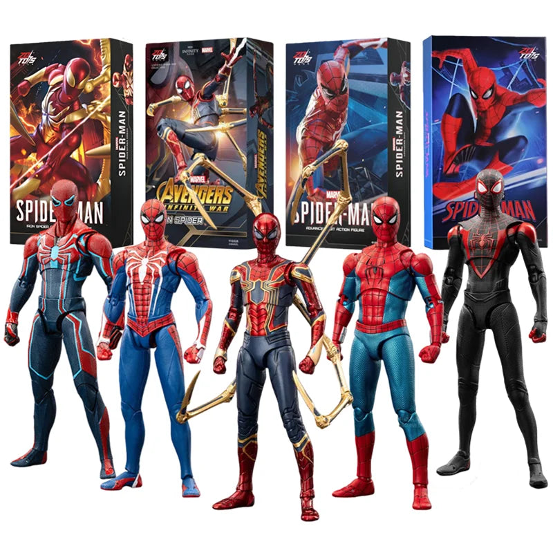 ZD Toy Spider Man No Way Home Marvel legends 1/10 Peter Parker Gold Black Red Model Action Figure Adult Collectible Toy