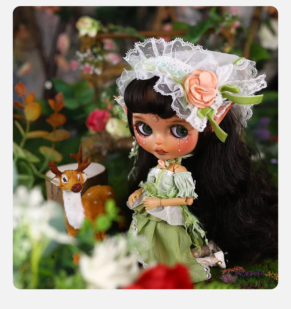 ICY DBS Blyth Doll 1/6  joint Body Elf Set Includes Hat Toy  and Gift