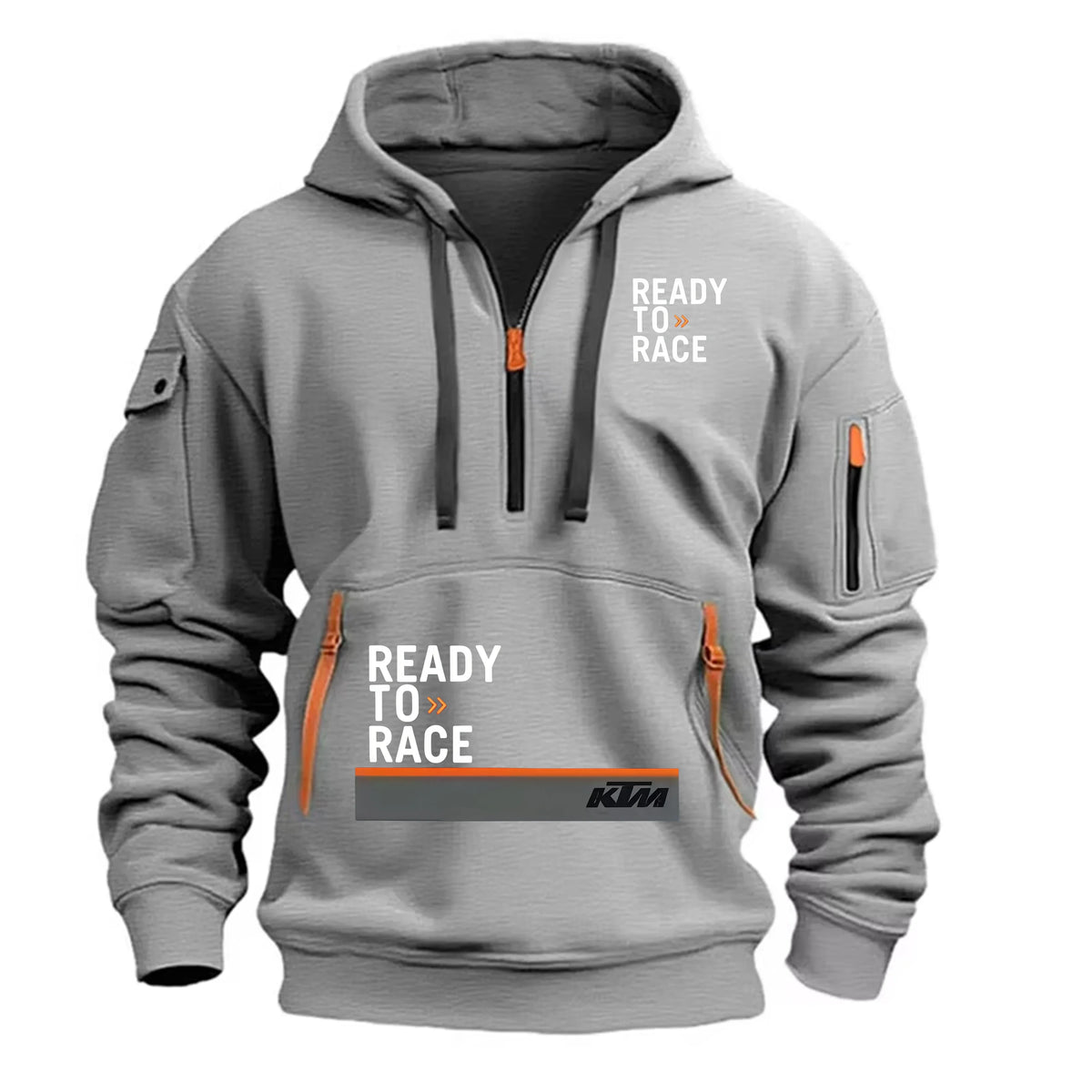 Men's Ready To Race Motorcycle Racing Hoodie KTM Style Motocross Hooded Sweatshirt Casual Streetwear Sports Pullover Jacket